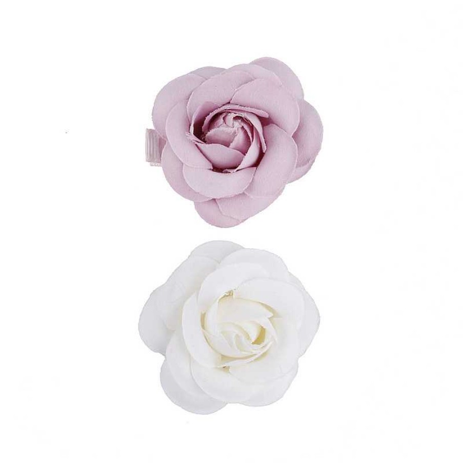 Girls Cute Cute | Elegant Ivory Rose On A Clip