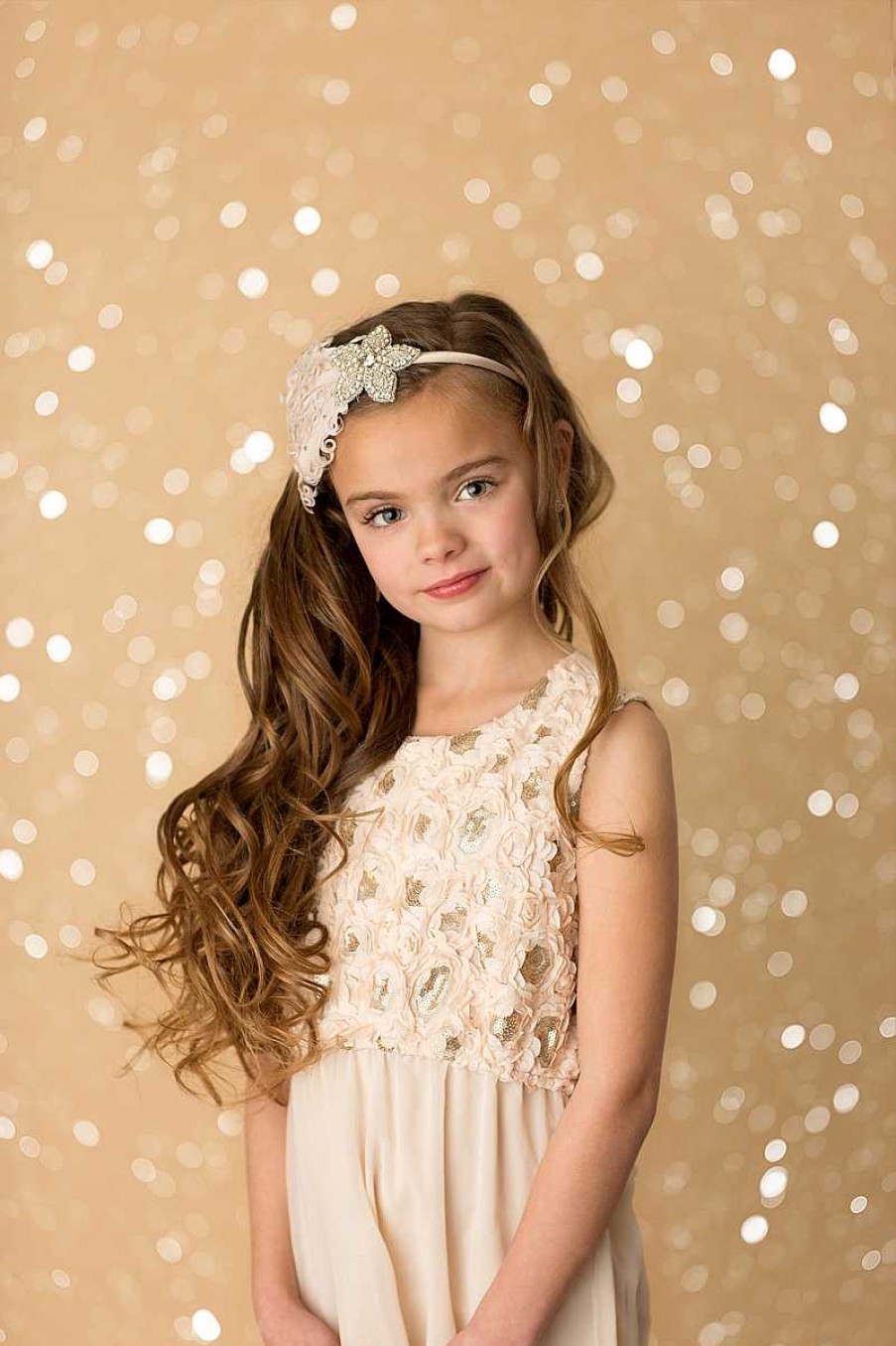 Girls Cute Cute | Truffle Goose Feather Decorated With Crystal Patch And Swarovski Diamante