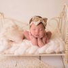 Girls Cute Cute | Gold Sequin Bow On A Soft Headband