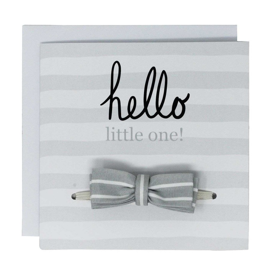 Girls Cute Cute | Hello Little One- Stripy Grey Bow Tie For Little Boys