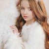 Girls Cute Cute | White Marabou Feather With Crystal And Pearl Silver Alice Band