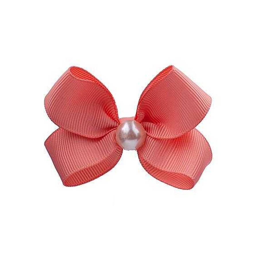 Girls Cute Cute | Small Double Bow With Large Pearl