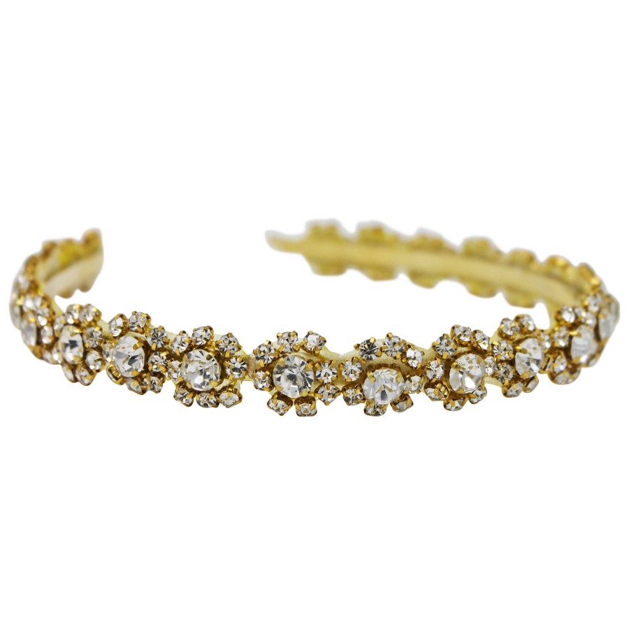 Woman Cute Cute | Gold Trim With Diamantes On Alice Band