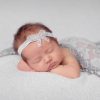 Girls Cute Cute | Crystal Bow Design On A Soft Silver Elastic