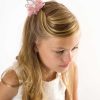 Girls Cute Cute | Diamante Crown On Tulle Ball With Pearl, Satin Bow On A Clip