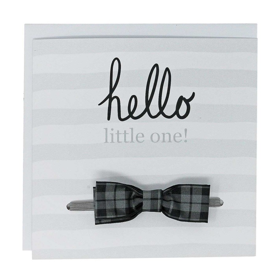 Girls Cute Cute | Hello Little One- Checked Grey And Black Bow Tie For Boys