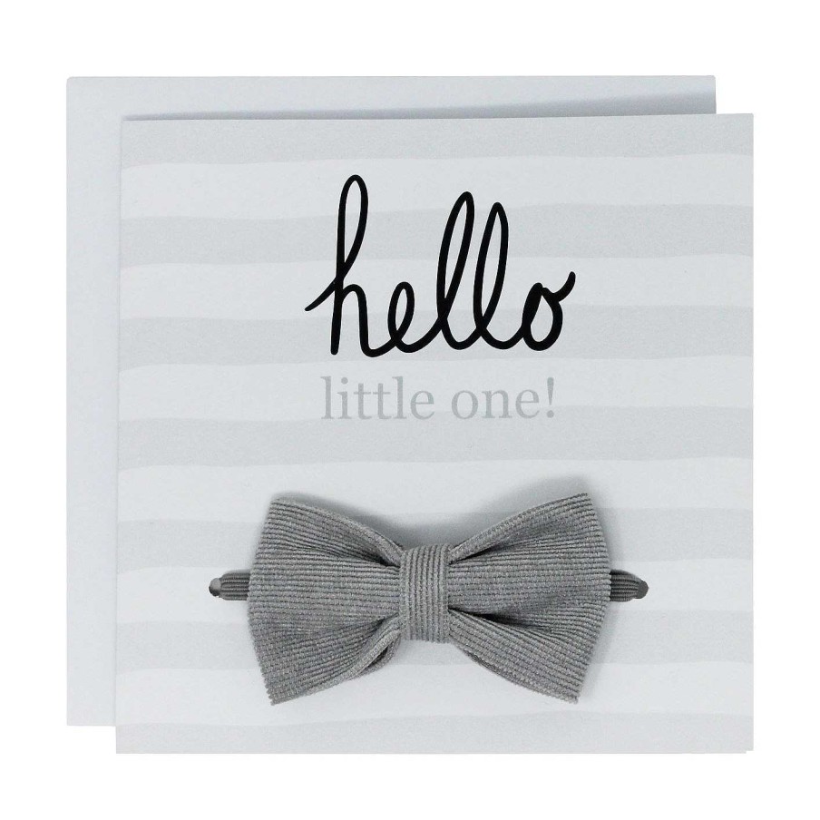 Girls Cute Cute | Hello Little One, Grey Corduroy Single Bow Tie For Boys