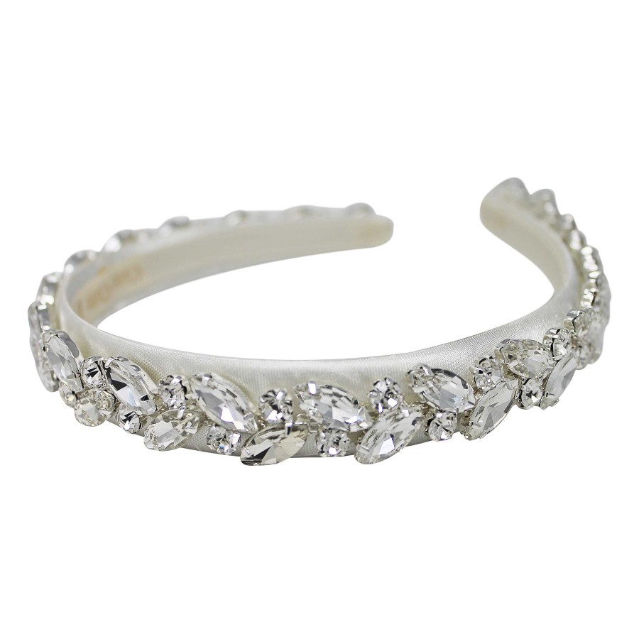 Woman Cute Cute | Diamante Trim On A Satin Alice Band