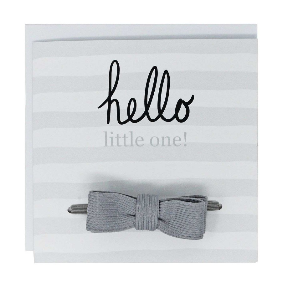 Girls Cute Cute | Hello Little One- Grey Ribbed Bow Tie For Little Boys