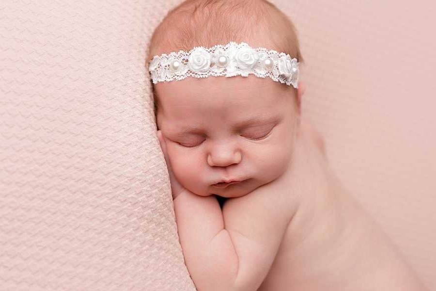 Girls Cute Cute | White Lace Headband With White Satin Flowers And Pearls