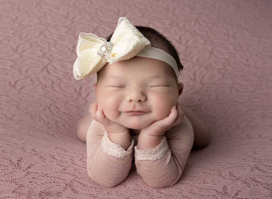 Girls Cute Cute | Ivory Lace Double Satin Bow With Pearl And Diamante Button On A Headband