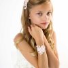 Girls Cute Cute | Lace Blush Chiffon Flower With Pearls And Swarovski Crystals On An Alligator Clip